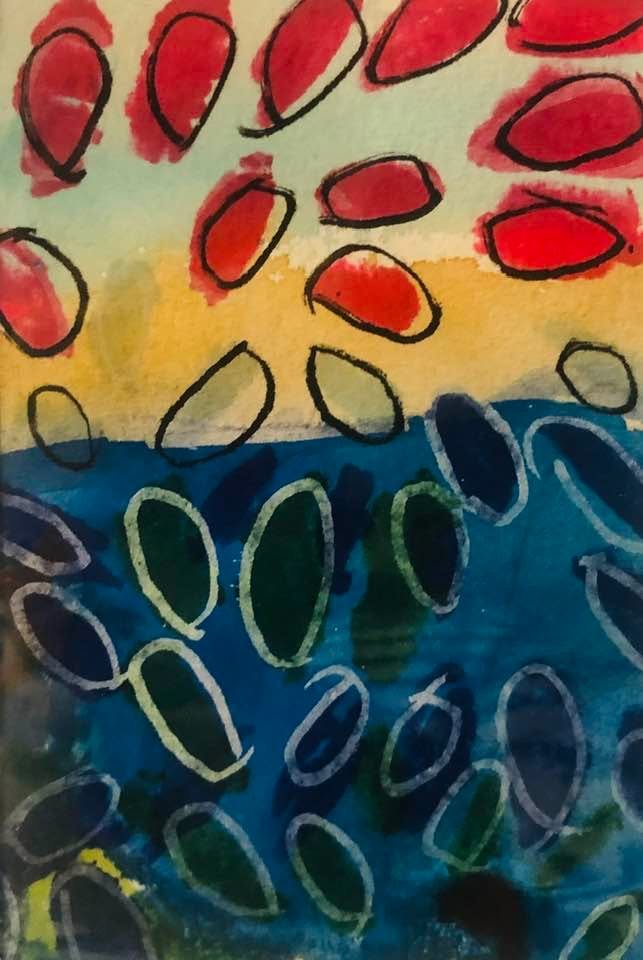 This is an art greeting card I made to send to a Friend - I like doing these