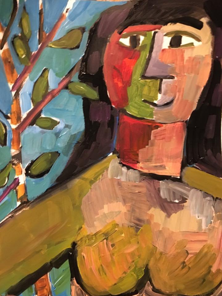 Fun experimenting with acrylic on paper