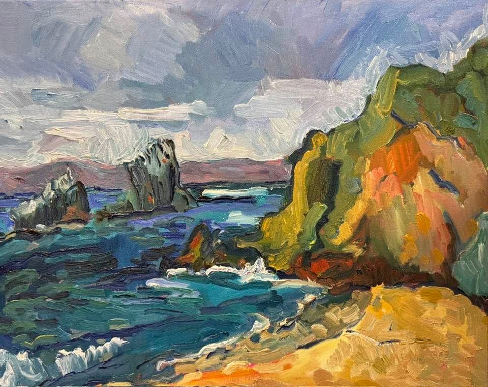 This is the painting I made at Crescent Bay Beach in Laguna.