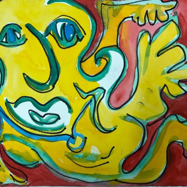 Picasso revisited watercolor on paper