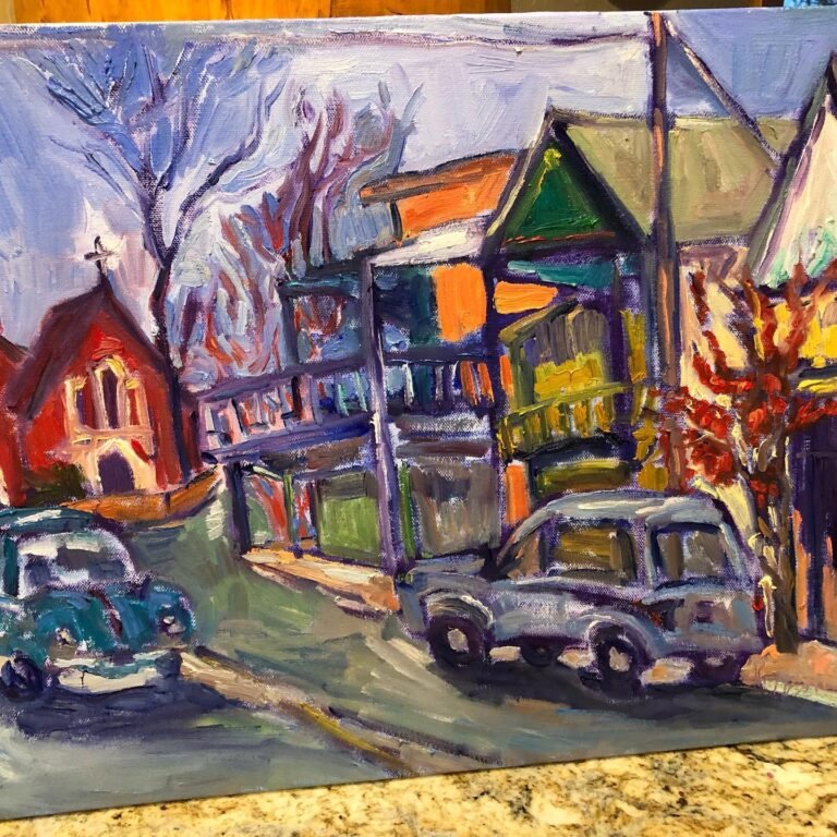 Here is the finished plein air painting from a week ago- maybe I’ll tweak it a …