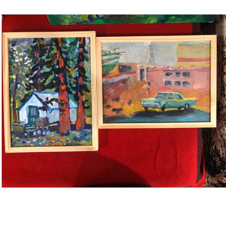 I framed these two in a simple natural frame. I think they work well.